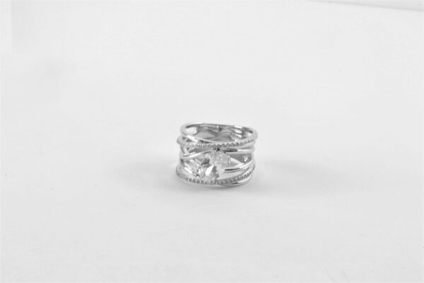 sehr schöner Ring in Sterlingsilber rhodiniert – Bild 5