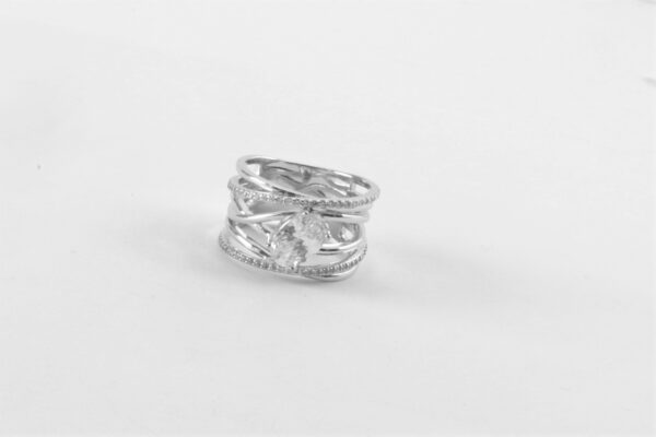 sehr schöner Ring in Sterlingsilber rhodiniert – Bild 6