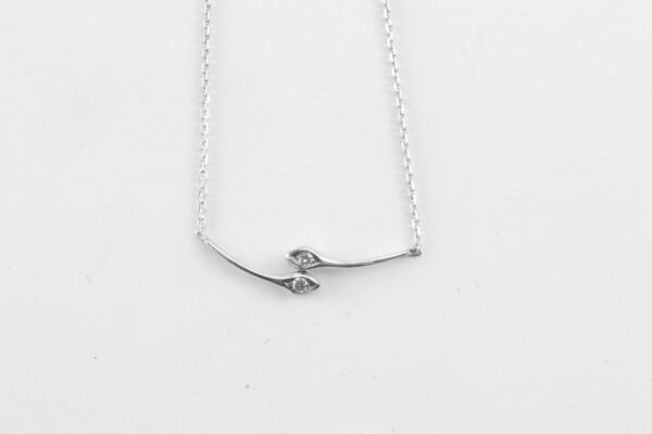 Feines Collier in Sterlingsilber rhodiniert – Bild 2