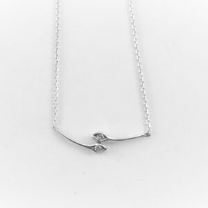 Feines Collier in Sterlingsilber rhodiniert