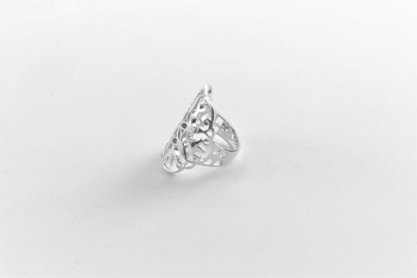 eleganter Ring in Sterlingsilber rhodiniert – Bild 4