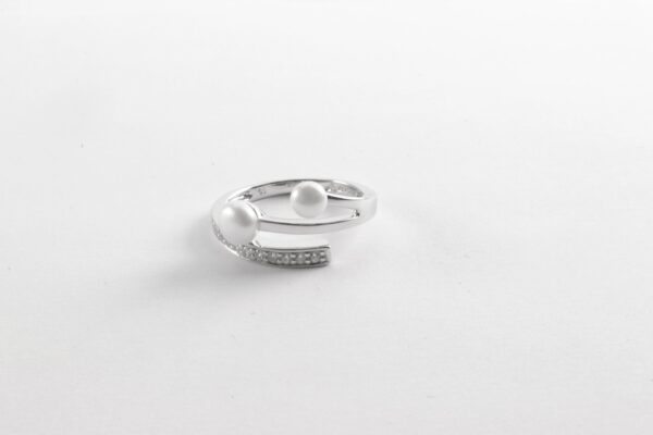 sehr feiner Ring in Sterlingsilber rhodiniert – Bild 2