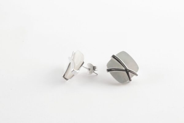 Ohrstecker in Sterlingsilber mit Perlmutt – Bild 4