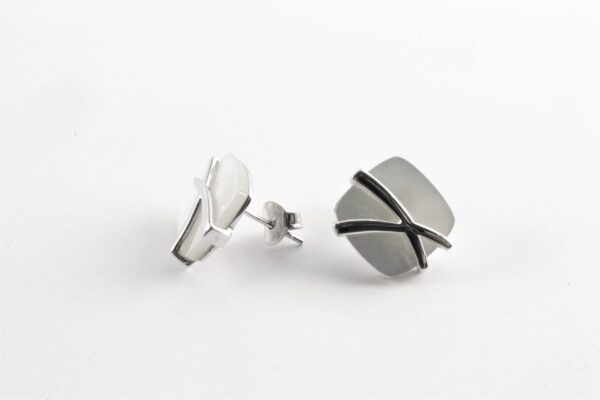 Ohrstecker in Sterlingsilber mit Perlmutt