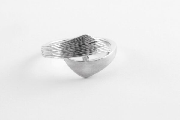 Ring in Sterlingsilber rhodiniert