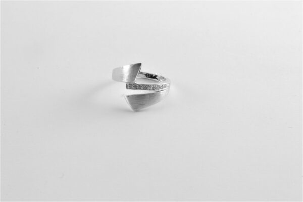 sehr feiner Ring bin Sterlingsilber rhodiniert – Bild 2