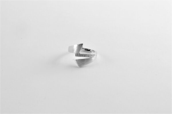 sehr feiner Ring bin Sterlingsilber rhodiniert – Bild 3