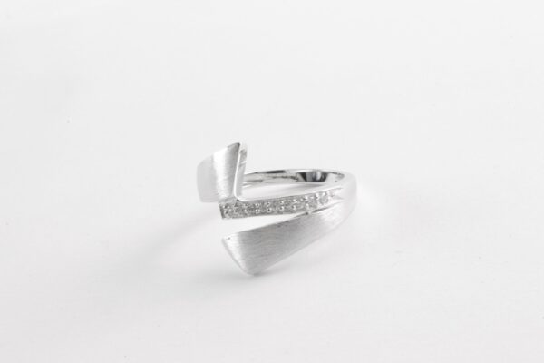 sehr feiner Ring bin Sterlingsilber rhodiniert – Bild 5