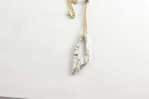 ein wunderschönes Collier in Sterlingsilber zum Teil vergoldet – Bild 3