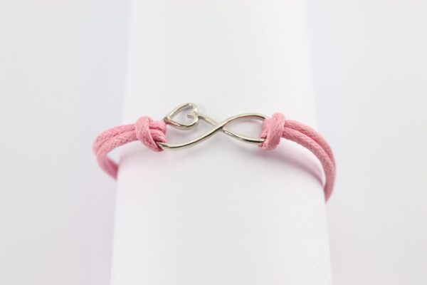 Armband in Sterlingsilber mit Stoffband – Bild 3
