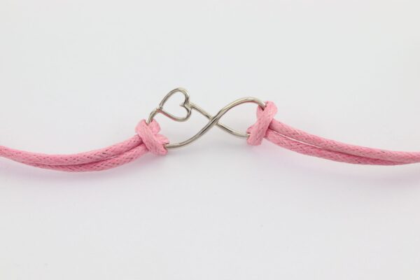 Armband in Sterlingsilber mit Stoffband – Bild 4