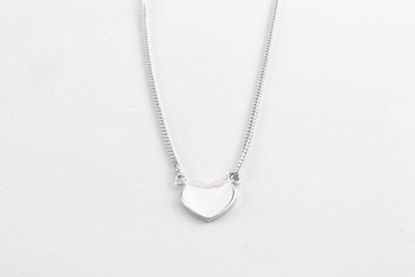 feines Herzcollier in Sterlingsilber rhodiniert – Bild 4