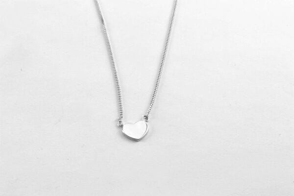 feines Herzcollier in Sterlingsilber rhodiniert – Bild 5
