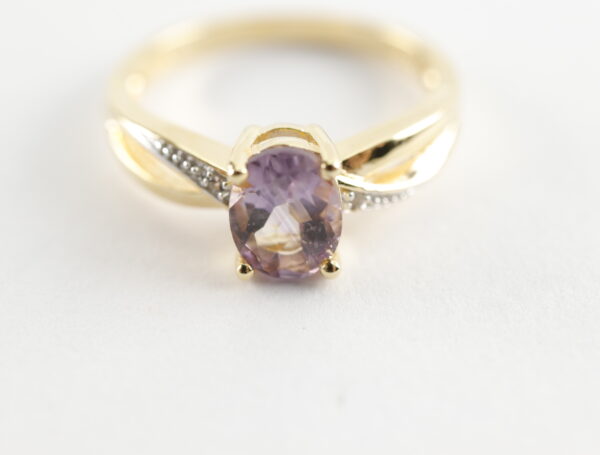 Ring in Sterlingsilber  vergoldet  mit Amethyst – Bild 2