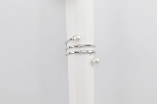 feiner Ring in Sterlingsilber rhodiniert – Bild 3
