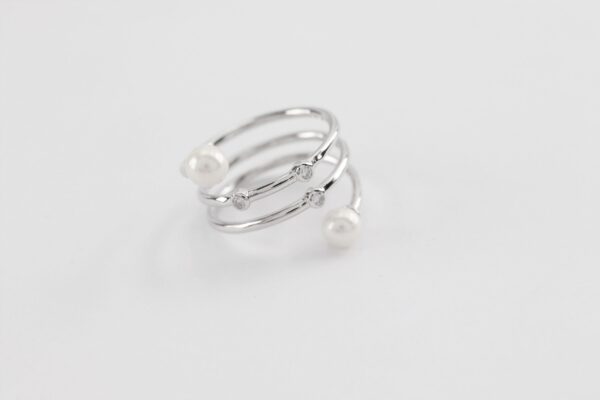 feiner Ring in Sterlingsilber rhodiniert – Bild 4
