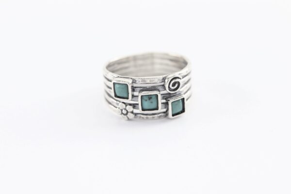 wunderschöner Ring in Sterlingsilber mit Türkis – Bild 2