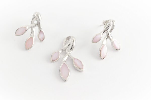 Schmuckset in Sterlingsilber mit Perlmutt – Bild 6