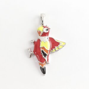 ein Anhänger in Sterlingsilber mit Lackfarben