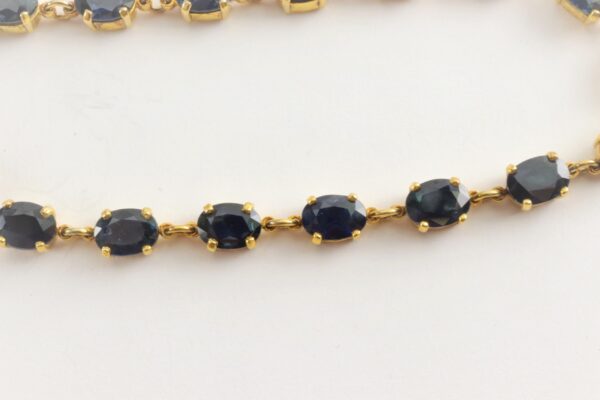 sehr feines Armband mit Saphieren in Sterlingsilber – Bild 4