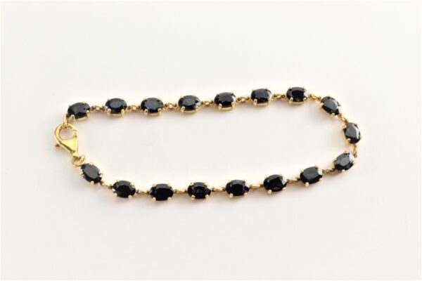sehr feines Armband mit Saphieren in Sterlingsilber – Bild 5