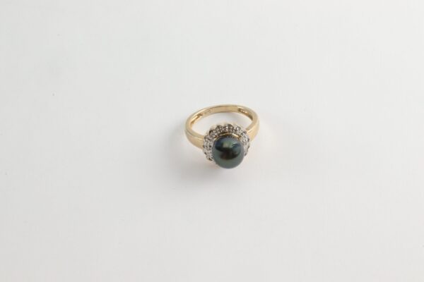 feiner Ring in Silber vergoldet mit Diamanten – Bild 4