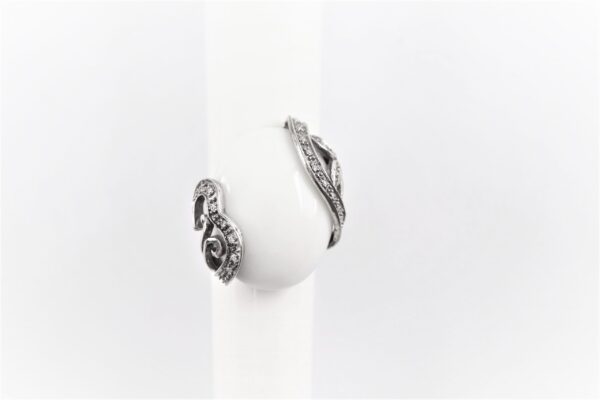 Damenring in Sterlingsilber rhodiniert mit Weißem Achat – Bild 7