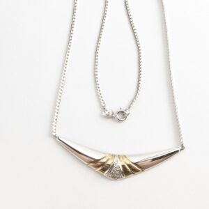 wunderschönes Collier in Sterlingsilber z.T. vergoldet