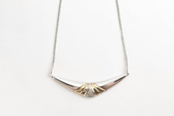 wunderschönes Collier in Sterlingsilber z.T. vergoldet – Bild 4