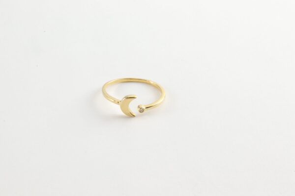 Ring mit Mond Silber vergoldet  von  CAI – Bild 2