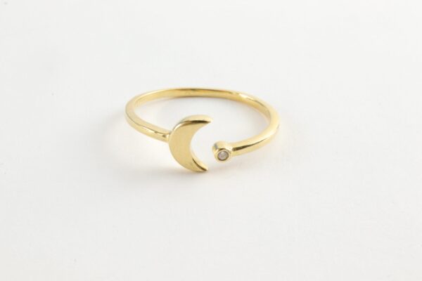 Ring mit Mond Silber vergoldet  von  CAI