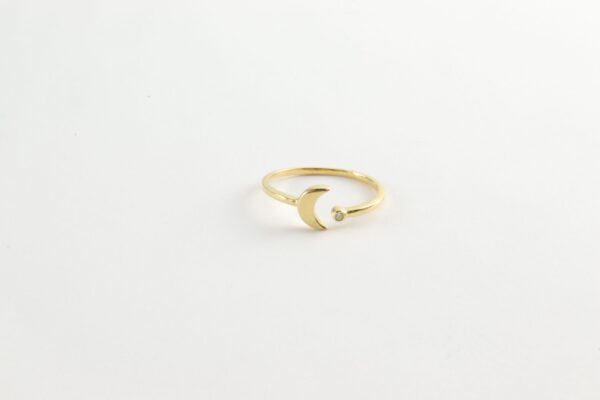 Ring mit Mond Silber vergoldet  von  CAI – Bild 4