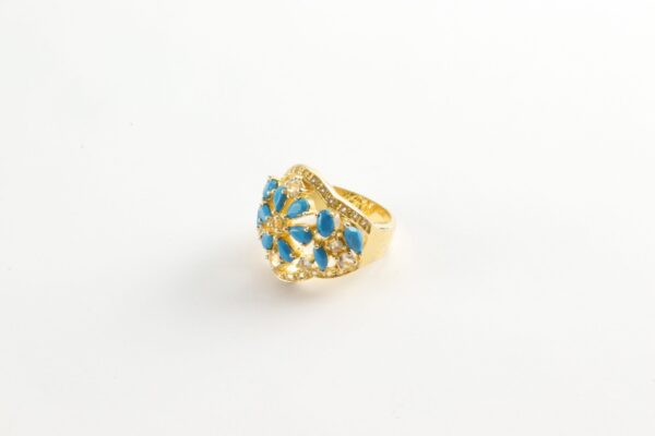 Ring in Sterlingsilber vergoldet mit Zirkonia – Bild 2