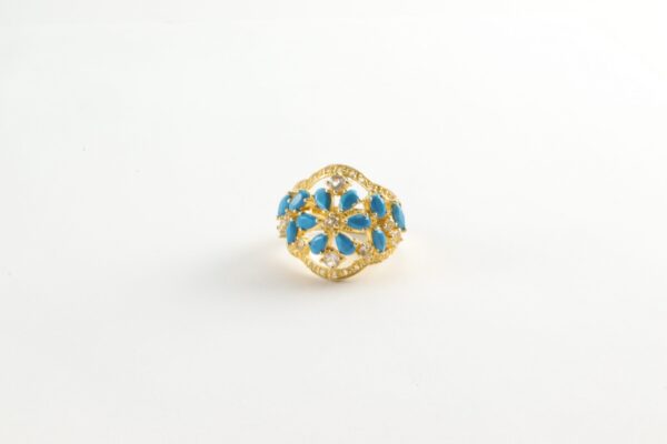 Ring in Sterlingsilber vergoldet mit Zirkonia – Bild 4