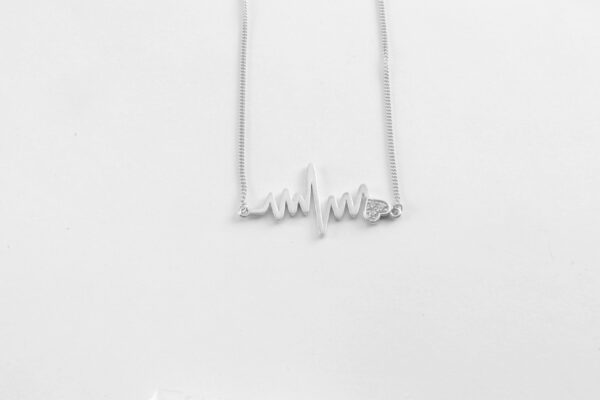 Herzschlag als Kette in Sterlingsilber – Bild 2