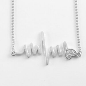 Herzschlag als Kette in Sterlingsilber