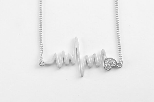 Herzschlag als Kette in Sterlingsilber