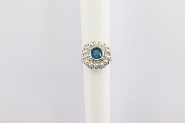 Sterlingsilber mit Aquamarin und Süßwasserperlen – Bild 2