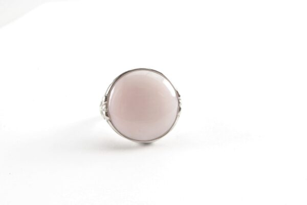 feiner Ring in Sterlingsilber mit pink Opal – Bild 2