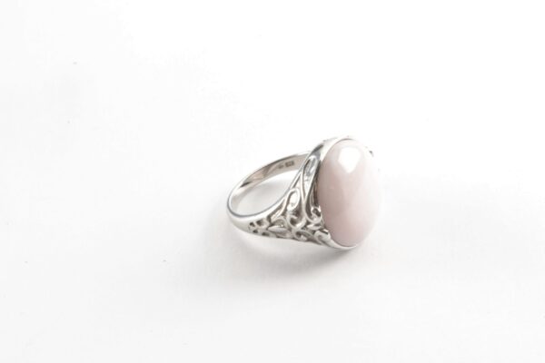 feiner Ring in Sterlingsilber mit pink Opal – Bild 4