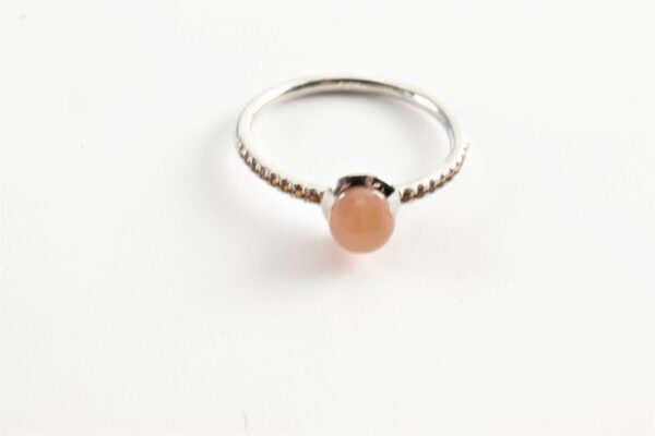 sehr feiner Ring mit einem Mondstein und Madeira Citrin – Bild 4