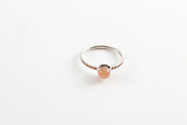 sehr feiner Ring mit einem Mondstein und Madeira Citrin – Bild 5