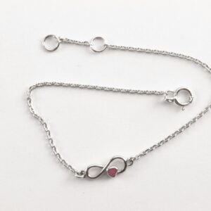 sehr feines Armband in Sterlingsilber rhodiniert
