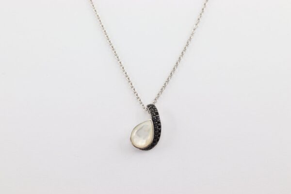 Collier   Sterlingsilber rhodiniert mit Perlmutt – Bild 3