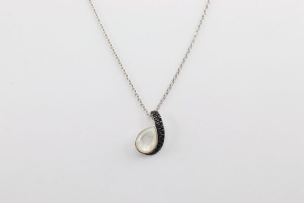 Collier   Sterlingsilber rhodiniert mit Perlmutt – Bild 5