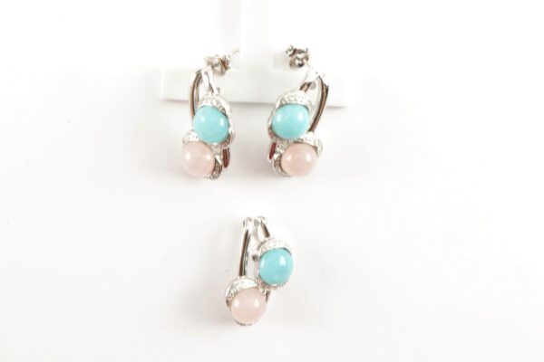 Schmuckset in Sterlingsilber rhodiniert – Bild 2