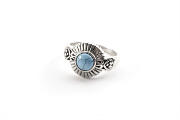 feiner Ring in Sterlingsilber mit Türkis – Bild 3