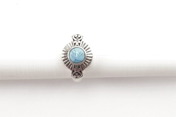 feiner Ring in Sterlingsilber mit Türkis – Bild 4