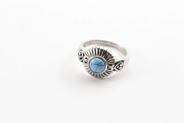 feiner Ring in Sterlingsilber mit Türkis
