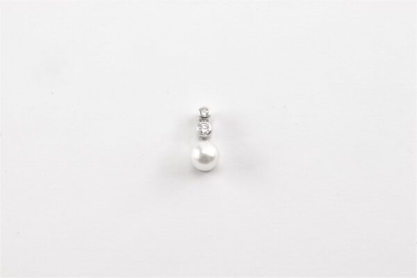 kleiner, feiner Anhänger in Silber mit 2 Diamanten – Bild 3